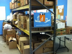 136 boxes of food in the FDN facility. 