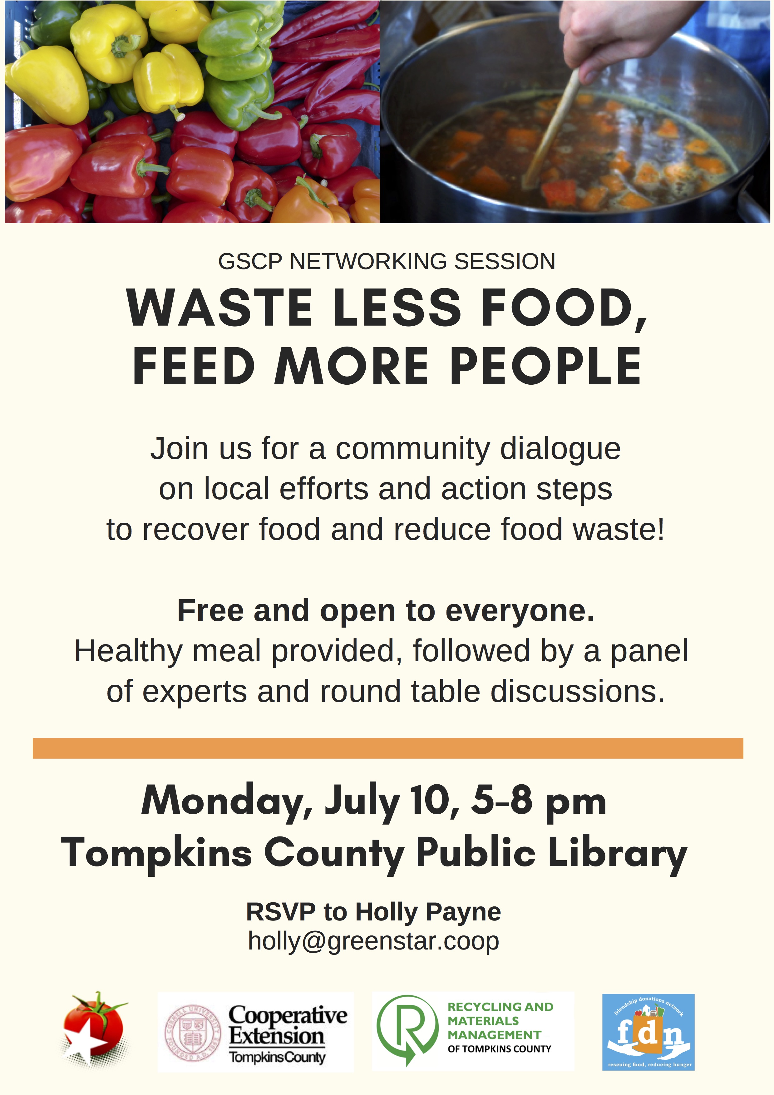 Friendship Donations Network | July 10 Event: “Waste Less Food: Feed ...